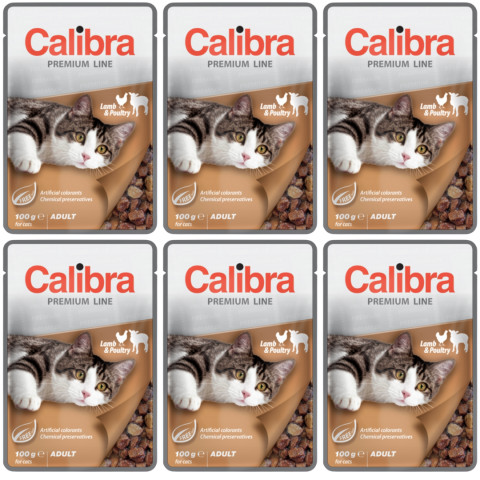 CALIBRA Cat Premium Adult Lamb & Poultry - Nassfutter für Katzen - 6x100g - Fotogalerie 1