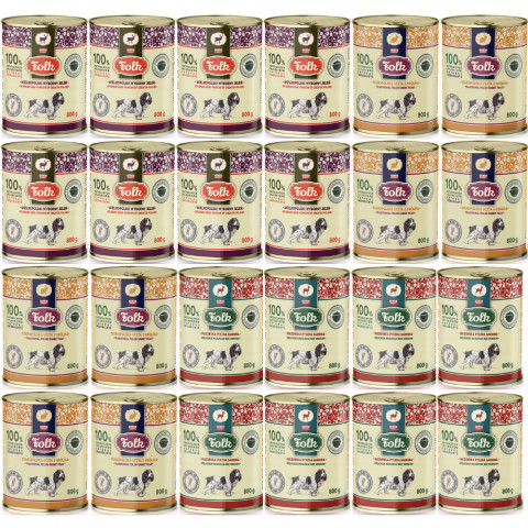 FOLK MIX 3 Geschmacksrichtungen – Nassfutter für Hunde – 24x800g - Fotogalerie 1