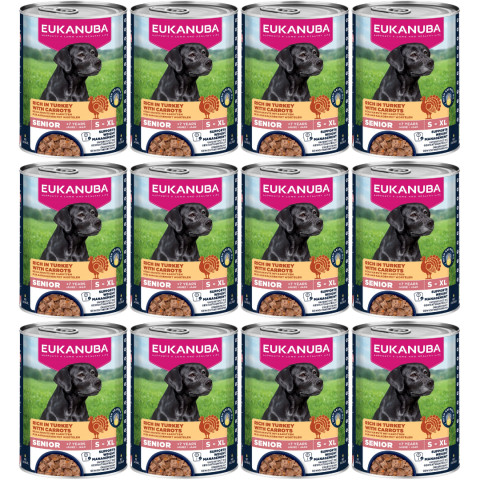 EUKANUBA Life Care Senior Reich an Truthahn und Karotte - Nassfutter für Hunde - 12x400g - Fotogalerie 1