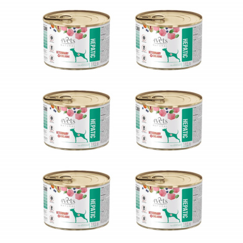 4VETS Natural Hepatic Dog - Nassfutter für Hunde - 6x185g - Fotogalerie 1