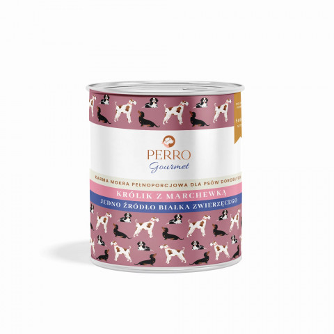 PERRO Gourmet Monoprotein Rabbit with carrot - Nassfutter für Hunde - 800g - Fotogalerie 1