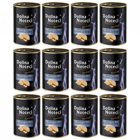 DOLINA NOTECI Premium Sterilised Reich an Perlhuhn – Nassfutter für Katzen – 12×400 g - Fotogalerie 1