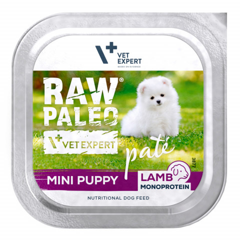 RAW PALEO Pâte Mini Puppy Lamb - Nassfutter für Hunde - 150g - Fotogalerie 1