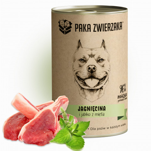 PAKA ZWIERZAKA Lamb and apple with mint - Nassfutter für Hunde - 400g - Fotogalerie 2