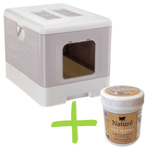 FERPLAST Sahara Lilac – Katzentoilette – 52 × 39 × 40 cm + GRATIS - Fotogalerie 1