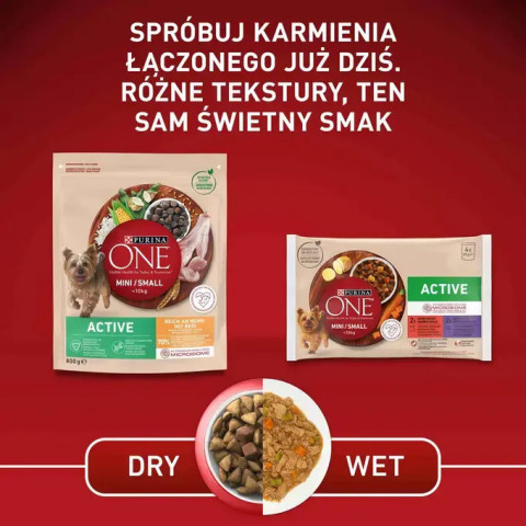 PURINA One Mini/Small Active Beef - Nassfutter für Hunde - 85g - Fotogalerie 2