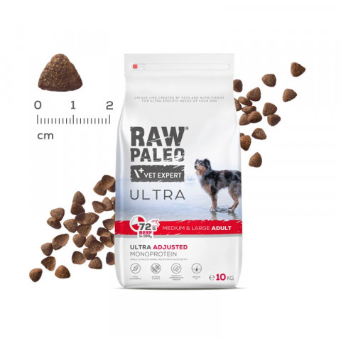 RAW PALEO Ultra Medium&Large Adult Beef – Trockenfutter für Hunde – 10 kg - Fotogalerie 5