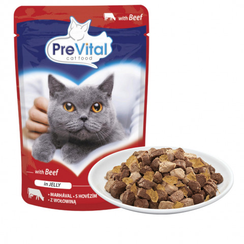 PREVITAL Beef in jelly - nassfutter für Katzen - 100g - Fotogalerie 4