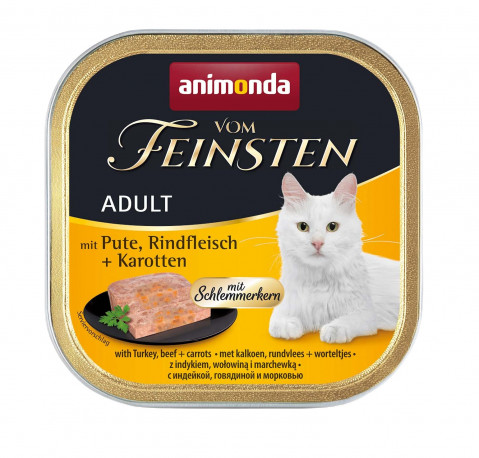 ANIMONDA Vom Feinsten Adult Turkey, beef and carrots - nassfutter für Katzen - 100g - Fotogalerie 1