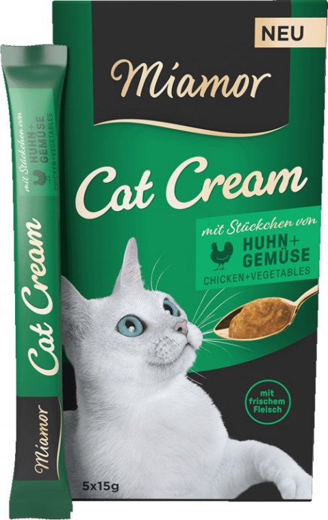 MIAMOR Cat Cream Chicken with vegetables - Katze behandeln - 5x15g - Fotogalerie 1