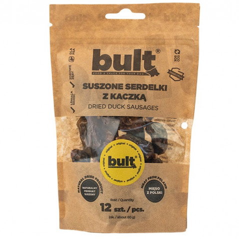 BULT Getrocknete Würstchen MIX aus 4 Geschmacksrichtungen – Hundesnack – 12x80g - Fotogalerie 4