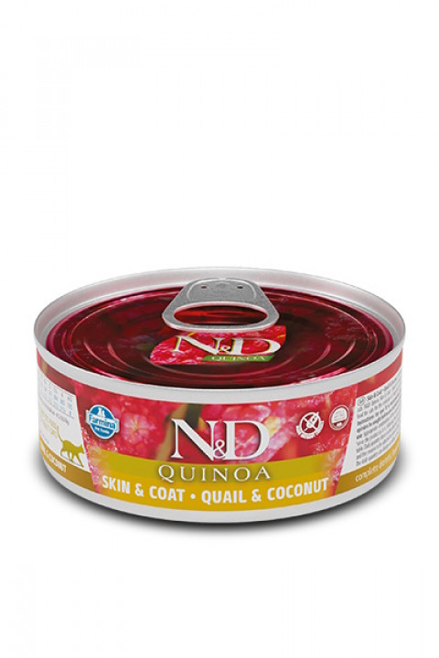 Nassfutter für Katzen - FARMINA N&D CAT QUINOA QUAIL&COCONUT ADULT 80g - Fotogalerie 1