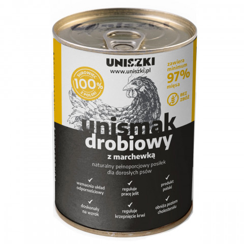 UNISZKI Unismak Huhn mit Karotte - Nassfutter für Hunde - 410g - Fotogalerie 1