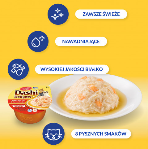 INABA Dashi Delights Huhn-Thunfisch & Lachs-Bouillon - Katzenleckerli - 70g - Fotogalerie 7