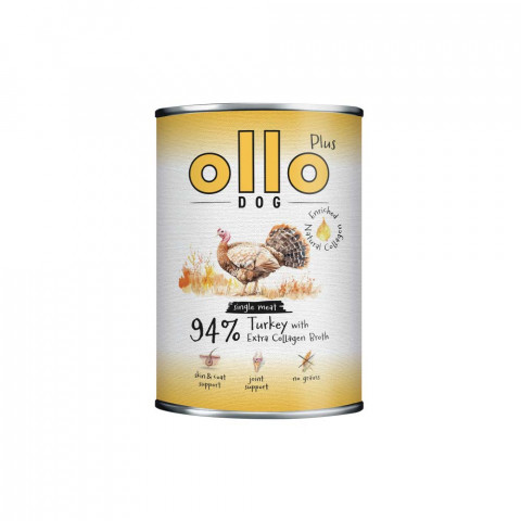 OLLO Plus Collagen Turkey - Nassfutter für Hunde - 400g - Fotogalerie 1