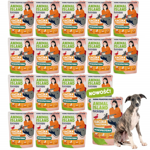 ANIMAL ISLAND Everyday Monoprotein Duck - Nassfutter für Hunde - 18x300g - Fotogalerie 1