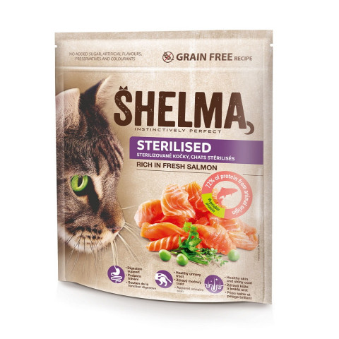SHELMA Sterilised Rich in salmon - trockenfutter für Katzen - 750g - Fotogalerie 1