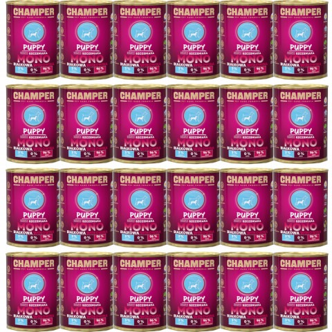 CHAMPER Puppy Monoprotein Rind – Nassfutter für Welpen – 24×400 g - Fotogalerie 1