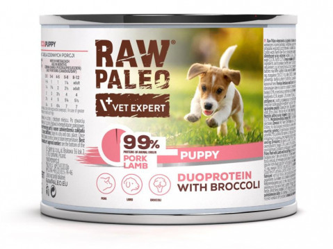 RAW PALEO Duoprotein Pork & Lamb Puppy - Nassfutter für Hunde - 200g - Fotogalerie 1