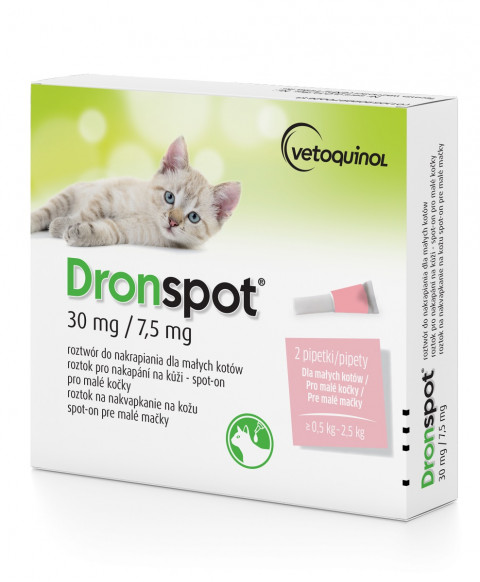  VETOQUINOL Dronspot - Entwurmungstropfen für Katzen 0,5-2,5 kg - Fotogalerie 1