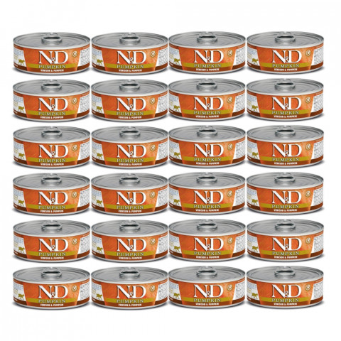 FARMINA N&D Pumpkin Venison & Pumpkin – Nassfutter für Katzen – 24x 70 g - Fotogalerie 1