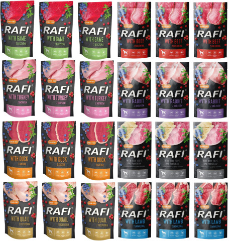 DOLINA NOTECI Rafi MIX Geschmacksrichtungen - Nassfutter für Hunde - 24x500 g - Fotogalerie 1