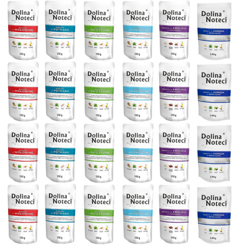 DOLINA NOTECI Premium MIX Geschmacksrichtungen ohne Geflügel - Nassfutter für Hunde - 24x150 g - Fotogalerie 1