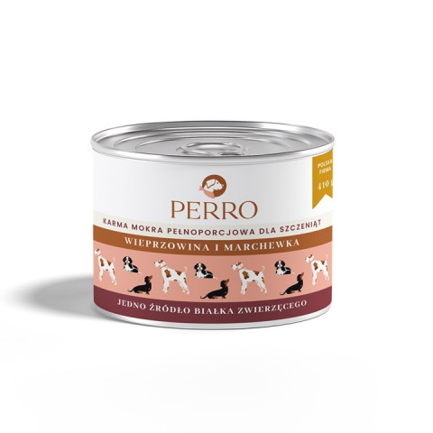 PERRO Junior Pork with carrot - nassfutter für Hunde - 410g - Fotogalerie 1