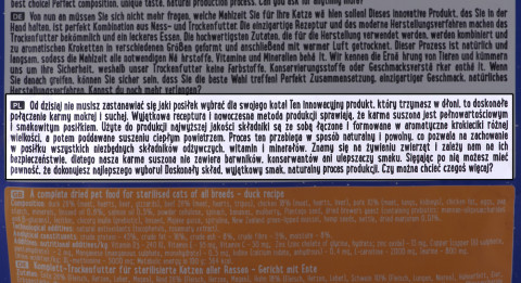 DOLINA NOTECI Superfood Sterilised Cat Ente - Katzentrockenfutter - 1 kg - Fotogalerie 3