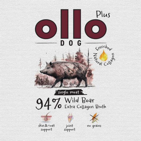 OLLO Plus Collagen Wild boar - Nassfutter für Hunde - 400g - Fotogalerie 2