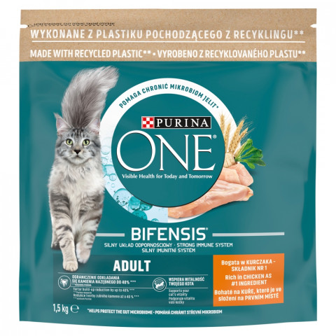 PURINA One Bifensis Adult Chicken - Trockenfutter für Katzen - 1,5 kg - Fotogalerie 1