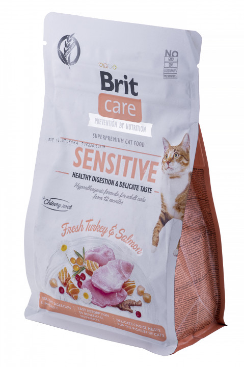 BRIT Care Grain-Free Sensitive Turkey&Salmon - Trockenfutter für Katzen - 400 g - Fotogalerie 1