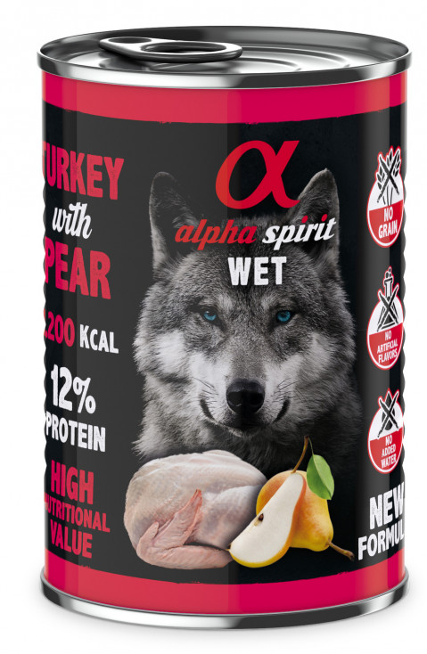 ALPHA SPIRIT WET Pute mit Birne - Nassfutter für Hunde - 400g - Fotogalerie 1