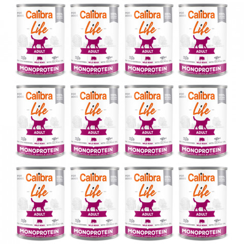 CALIBRA Dog Life Adult Wildschwein mit Preiselbeeren - Nassfutter für Hunde - 12x400g - Fotogalerie 1