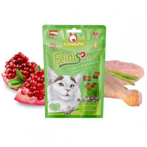 GRANATAPET FeiniSnack Poultry and cat grass - Katze behandeln - 50g - Fotogalerie 2