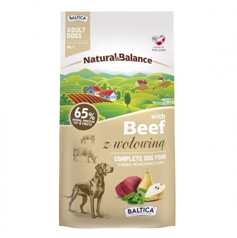 BALTICA Natural & Balance Beef M/L – Trockenfutter für Hunde – 3kg - Fotogalerie 1