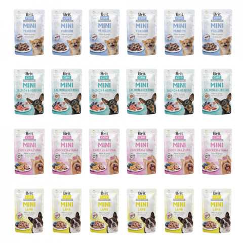 BRIT Care Mini MiX 4 Smaków - mokra karma dla psa - 24x85 g - Fotogalerie 1