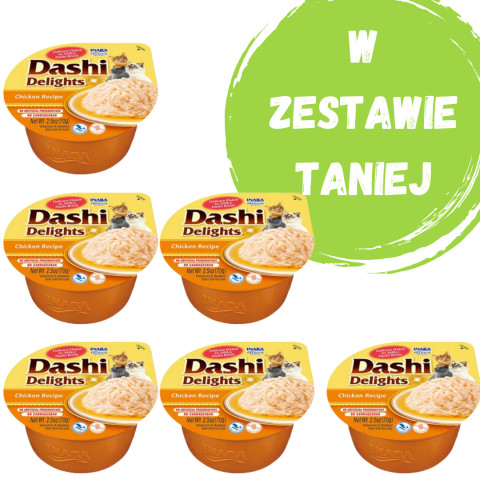 INABA Dashi Delights Huhn in Brühe – Delikatesse für Katzen – 3x70 g + 1x70 g Gratis! - Fotogalerie 1