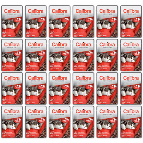 CALIBRA Cat Premium Adult Chicken & Beef - Nassfutter für Katzen - 24x100g - Fotogalerie 1