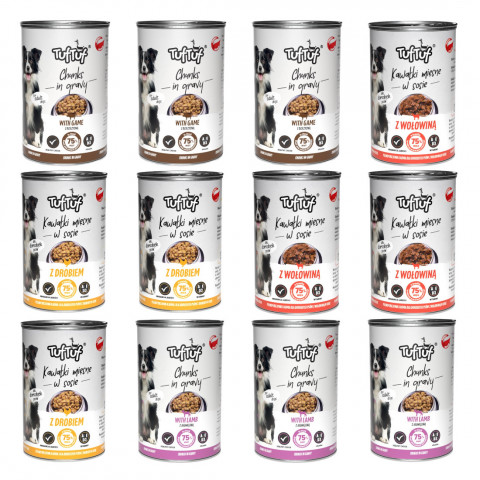 TUF TUF Meatballs Mix Flavours - Nassfutter für Hunde - 12x1250g - Fotogalerie 1