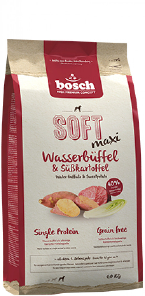 BOSCH SOFT MAXI Wasserbüffel Süßkartoffel – Trockenfutter für Hunde – 12,5 kg - Fotogalerie 1
