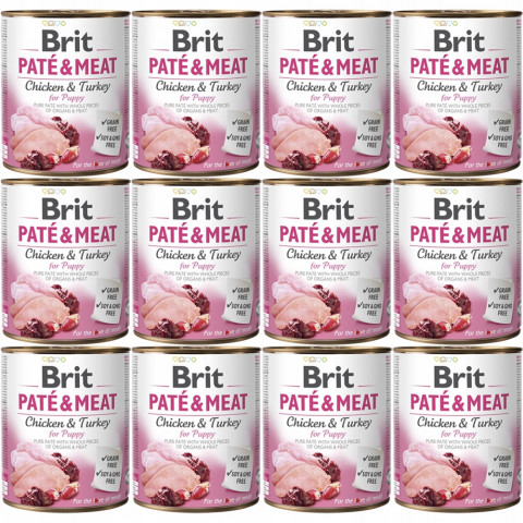 BRIT Paté & Meat Puppy Huhn - Nassfutter für Hunde - 12x800g - Fotogalerie 1