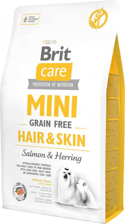 BRIT Care Mini Hair&Skin Salmon&Herring - Trockenfutter für Hunde - 2 kg - Fotogalerie 1