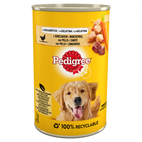 PEDIGREE Adult Huhn mit Karotten in Gelee – Nassfutter für Hunde – 6×400 g - Fotogalerie 5