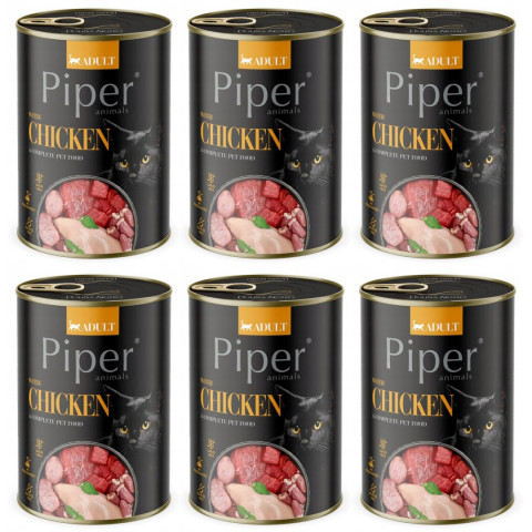 DOLINA NOTECI Piper Animals mit Huhn - Nassfutter für Katzen - 6x400g - Fotogalerie 1