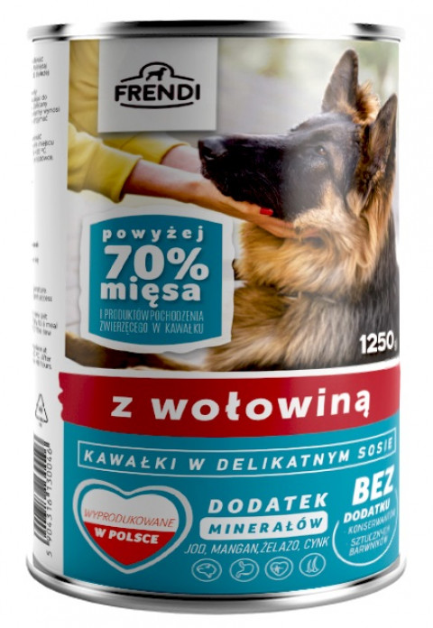 FRENDI with Beef chunks in delicate sauce - nassfutter für Hunde - 1250g - Fotogalerie 1