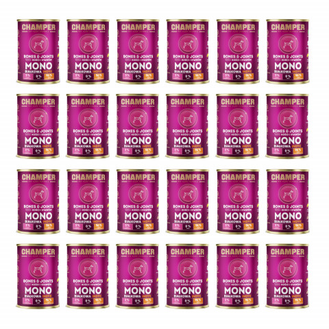 CHAMPER Bones & Joints Monoprotein Pute – Nassfutter für Hunde – 24×400 g - Fotogalerie 1
