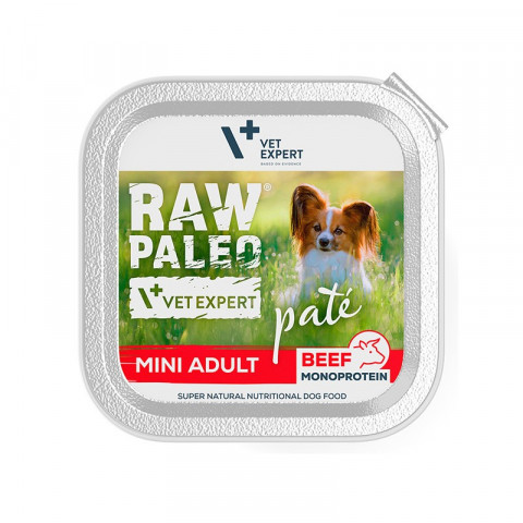 RAW PALEO Pate Mini Adult Beef – Nassfutter für Hunde – 150 g - Fotogalerie 1