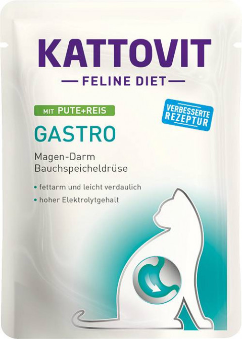 KATTOVIT Feline Diet Gastro Turkey with rice - nassfutter für Katzen - 85g - Fotogalerie 1
