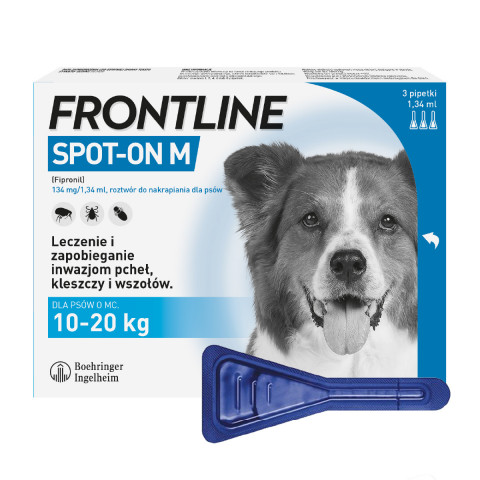 Frontline Spot- on M Parasitentropfen für Hunde 10-20 kg, 3 x 1,34 ml - Fotogalerie 1